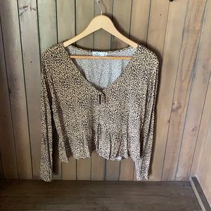 Hollister cheetah print top